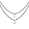 Simple Double Layer Stars Collarbone Necklace Women's Charming Crystal Gold Silvery Choker Chain Female Jewelry Gifts
