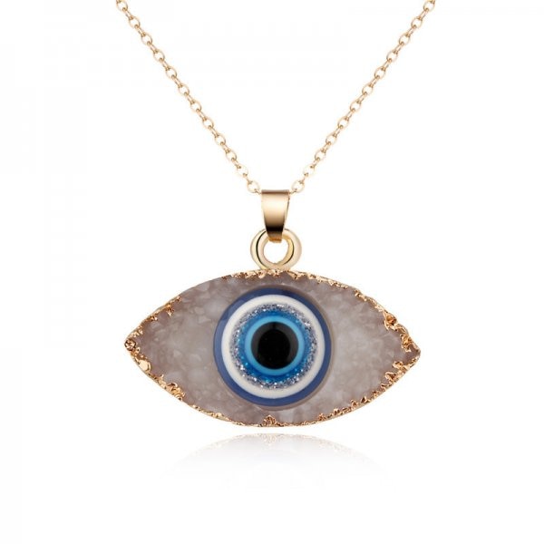 Simple Evil Eye Thin Pendant Women Jewelry Necklace Turkish Lucky  Gold Color Choker Chain Female Daily Minimalist Gifts