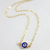 Simple Evil Eye Thin Pendant Women Jewelry Necklace Turkish Lucky  Gold Color Choker Chain Female Daily Minimalist Gifts