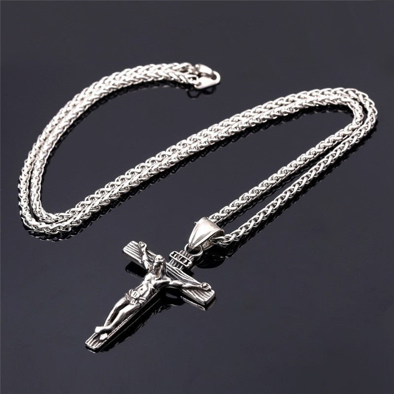 Simple Cross Chain Necklace For Women Men  Ladies Gold Jewelry Pendant Necklaces Crucifix Christian Ornament Gifts