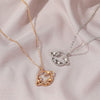Simple Hollow Planet Universe Necklace Women Pendant Dainty Zircon Neck Chain Female Wedding Party Choker Jewelry Gifts