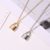 Simple Metal Plating Lock Necklace for Women Men Luxurious Ladies Lock Pendant Clavicle Chain Hip Hop Party Jewelry
