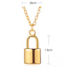 Simple Metal Plating Lock Necklace for Women Men Luxurious Ladies Lock Pendant Clavicle Chain Hip Hop Party Jewelry