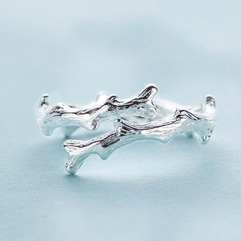 Simple  Silver Color Feather Dolphin Adjustable Ring Exquisite Jewelry Ring For Women Party Wedding Engagement Gift