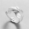Simple  Silver Color Feather Dolphin Adjustable Ring Exquisite Jewelry Ring For Women Party Wedding Engagement Gift