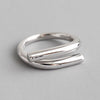 Simple  Silver Color Feather Dolphin Adjustable Ring Exquisite Jewelry Ring For Women Party Wedding Engagement Gift