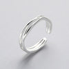 Simple  Silver Color Feather Dolphin Adjustable Ring Exquisite Jewelry Ring For Women Party Wedding Engagement Gift