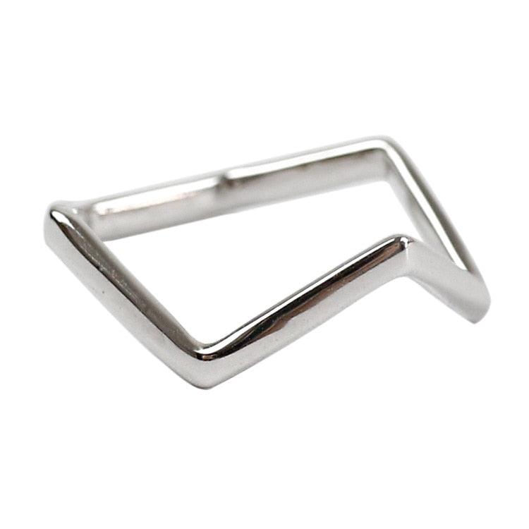Simple Geometry 925 Sterling Silver Ring