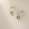 Simple Gold Color Heart Drop Earrings Female Jewelry For Woman Party Wedding Gifts Pendant Hoop  Accessory Korean 2022