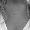 Simple Gold Silver Chain Necklace Triangular Women Jewelry Short Necklaces & Pendants Party Birthd Gift