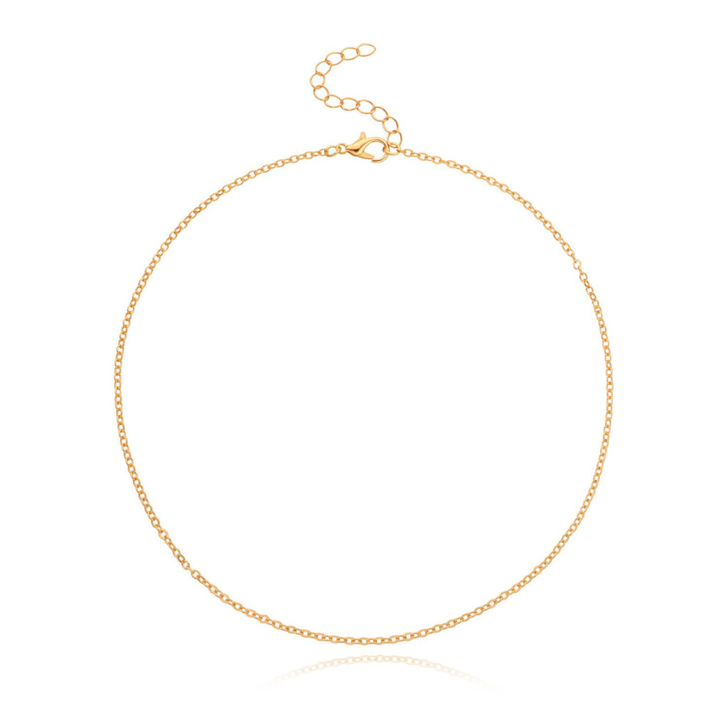 Simple Gold Silver Color Thin Necklace Ladies Minimalist Metal Clavicle Chain Necklaces for Women  Neck Body Jewelry