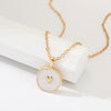 Simple Harajuku Sweet Cute Moon Star Heart Enamel Necklace Korean Round Heart Lightning Delicate Necklace for Women 2021