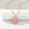 Simple Harajuku Sweet Cute Moon Star Heart Enamel Necklace Korean Round Heart Lightning Delicate Necklace for Women 2021