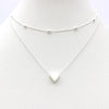 Simple Heart two layers Choker Necklaces For Women Multi Layers Beads Chocker collar ras du cou collier femme Minimalist jewelry