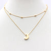 Simple Heart two layers Choker Necklaces For Women Multi Layers Beads Chocker collar ras du cou collier femme Minimalist jewelry