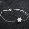 Simple Hexagram Star CZ 925 Sterling Silver Bracelet