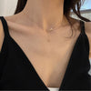 Simple Kpop Pearl Crystal Charm Pendant Necklace Gold Color Chain Choker Necklace Women Jewelry 2021 Collar