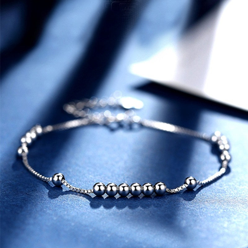 Simple Life Elegant Temperament Round Bead Charm Link Bracelet High Quality Contracted Joker Not Easy Allergy Pendent Bracelets