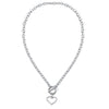 Simple Love Heart Pendant Choker Necklace for Women Clavicle Thick Chain Female Jewelry Gift