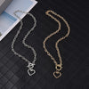 Simple Love Heart Pendant Choker Necklace for Women Clavicle Thick Chain Female Jewelry Gift