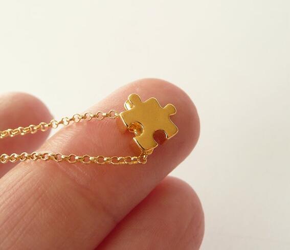 Simple Love pendant Heart Puzzle models one Piece Necklace Jewelry For Women best gift