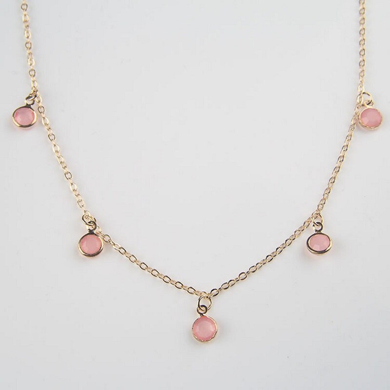 Simple Necklace Cristales Amarillo Claro Gargantilla Cadena Larga Collares Para Las Mujeres Regalos Del Dia De San Valentin 2021