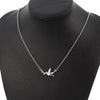 Simple Necklace Peace Dove Pendants Silver Color Women Men Colar Gift Jewelry Choker Necklace for Women