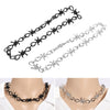 Simple Punk Barbed Thorns Choker Necklace For Women Vintage Rock Black Choker Irregular Geometric  Clavicular Chain Men