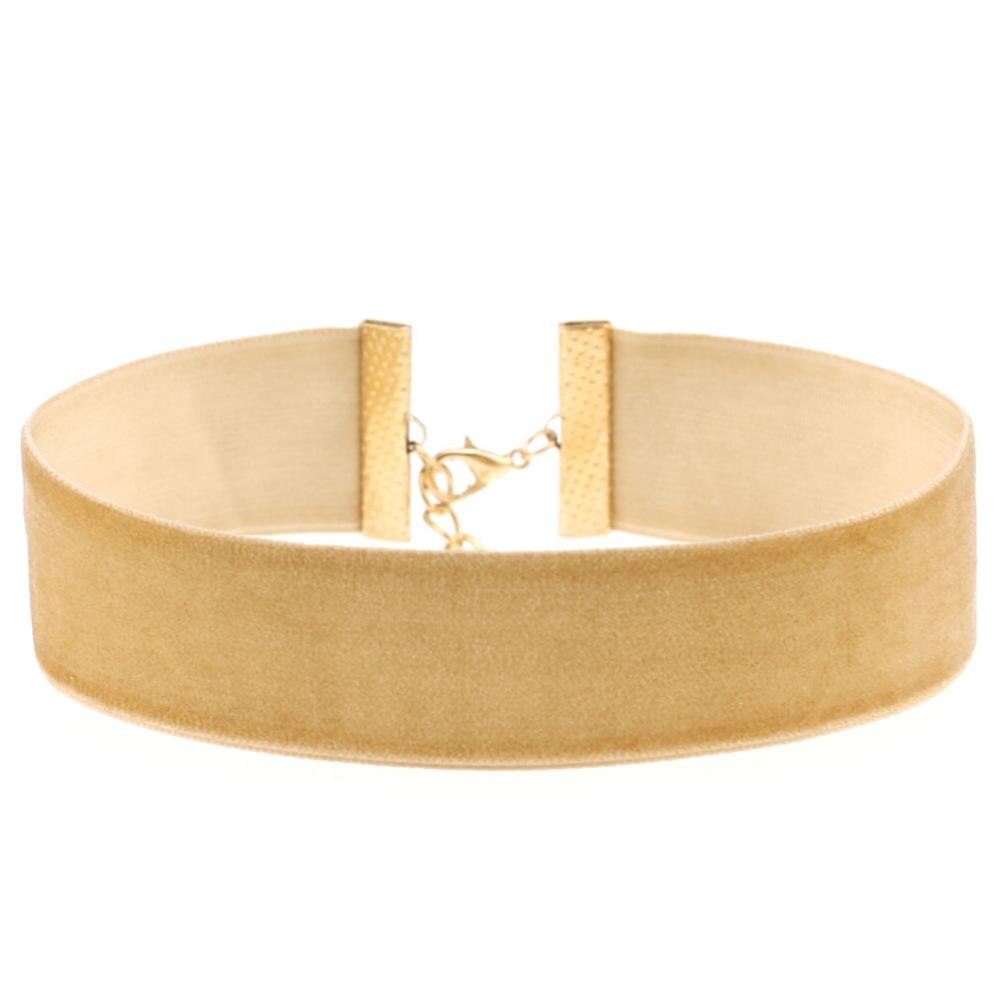 Simple Punk Black Red Velvet Choker Necklace Gothic Round Rope chocker Vintage Neck Jewelry For Women