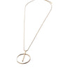 Simple Round Pendant Necklace Gold Silvery Long Sweater Chain Trendy Necklaces For Woman Vintage Jewelry Accessories