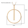 Simple Round Pendant Necklace Gold Silvery Long Sweater Chain Trendy Necklaces For Woman Vintage Jewelry Accessories