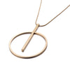 Simple Round Pendant Necklace Gold Silvery Long Sweater Chain Trendy Necklaces For Woman Vintage Jewelry Accessories