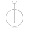 Simple Round Pendant Necklace Gold Silvery Long Sweater Chain Trendy Necklaces For Woman Vintage Jewelry Accessories