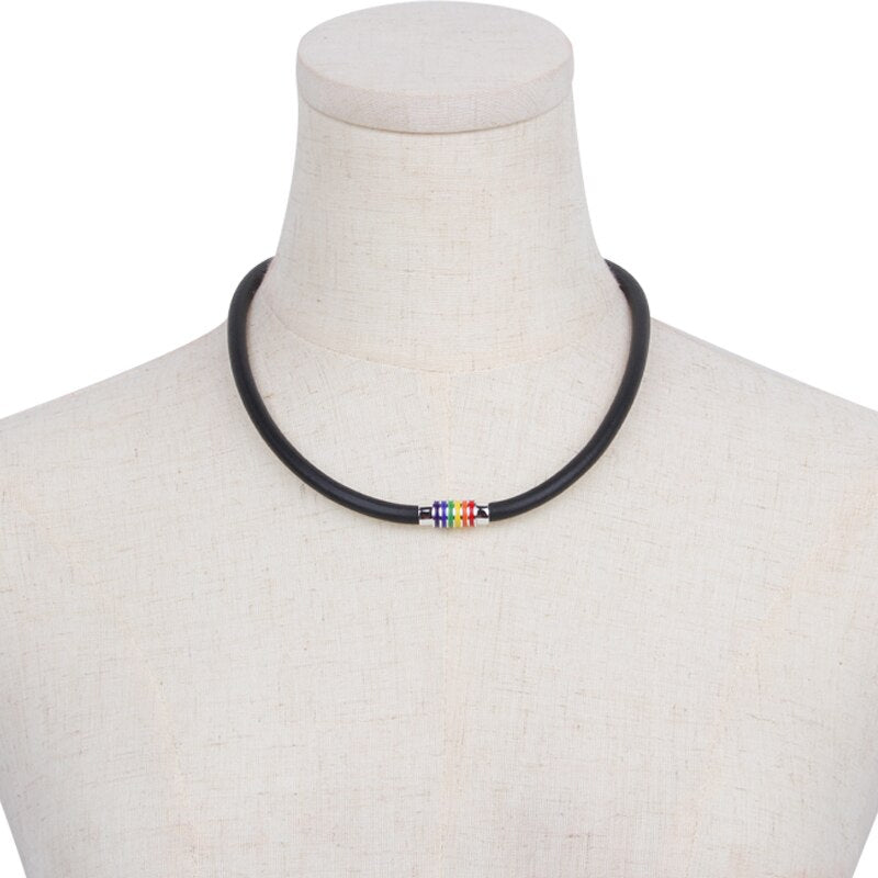 Simple Rubber Choker Necklace For Women Minimalist Multicolor Original Design Necklace Gothic Streetwear Jewelry