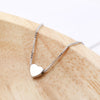 Simple Silver Color Love Heart Necklaces Pendants for Women Chokers Necklaces Charms Bohemian Party Jewelry Gifts