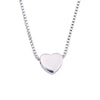 Simple Silver Color Love Heart Necklaces Pendants for Women Chokers Necklaces Charms Bohemian Party Jewelry Gifts