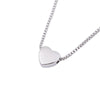 Simple Silver Color Love Heart Necklaces Pendants for Women Chokers Necklaces Charms Bohemian Party Jewelry Gifts