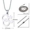 Simple Silver Color Man Logo Gay Pride Pendant Necklaces Lesbian LGBT Pride Beaded Chain Necklace Love Male Jewelry