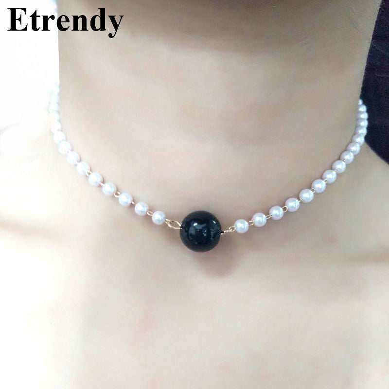 Simple Simulated Pearl Choker Necklace Women Bijoux 2020 Fashion Jewelry Wholesale Cute Gifts White Colors