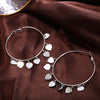 Simple Stainless Steel Love Heart Hoop Earrings Gold Silver Color Big Circle Tassel Charm Earring For Women Girls Jewelry Mujer