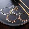 Simple Stainless Steel Love Heart Hoop Earrings Gold Silver Color Big Circle Tassel Charm Earring For Women Girls Jewelry Mujer