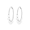 Simple Stainless Steel Love Heart Hoop Earrings Gold Silver Color Big Circle Tassel Charm Earring For Women Girls Jewelry Mujer