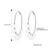 Simple Stainless Steel Love Heart Hoop Earrings Gold Silver Color Big Circle Tassel Charm Earring For Women Girls Jewelry Mujer