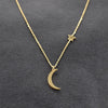 Simple Star Moon Necklace for Women gold Silver Chain Moon Smalll Choker Necklace Pendant Bohemian Necklace Jewelry
