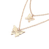 Simple Style Hollow Cute Animal Butterfly Clavicle Chain Jewelry for Women Long Pendants Necklaces 2 Color Charms Bijoux