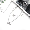 Simple Style Hollow Cute Animal Butterfly Clavicle Chain Jewelry for Women Long Pendants Necklaces 2 Color Charms Bijoux