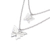 Simple Style Hollow Cute Animal Butterfly Clavicle Chain Jewelry for Women Long Pendants Necklaces 2 Color Charms Bijoux
