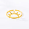 Simple Sun Ring Stainless Steel Jewelry Rose Gold Color Sunset Rings For Women Girls Anillo Hombre Friends Gifts