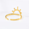 Simple Sun Ring Stainless Steel Jewelry Rose Gold Color Sunset Rings For Women Girls Anillo Hombre Friends Gifts