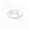 Simple Sun Ring Stainless Steel Jewelry Rose Gold Color Sunset Rings For Women Girls Anillo Hombre Friends Gifts